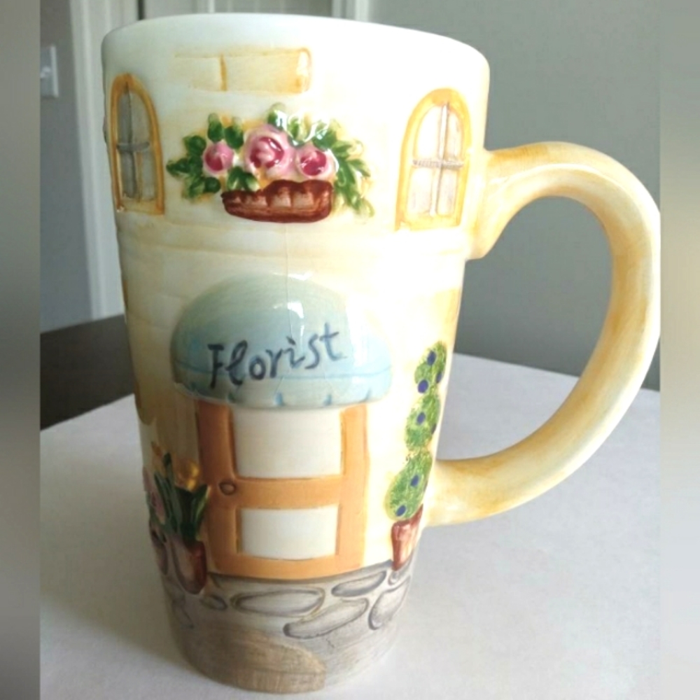 20 oz. Coffee/tea mug. Bella Casa "Florist"